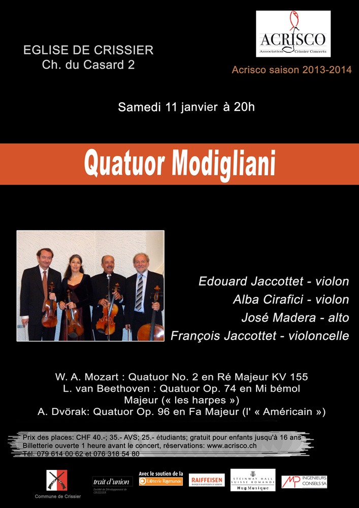 Affiche Quatuor Modigliani