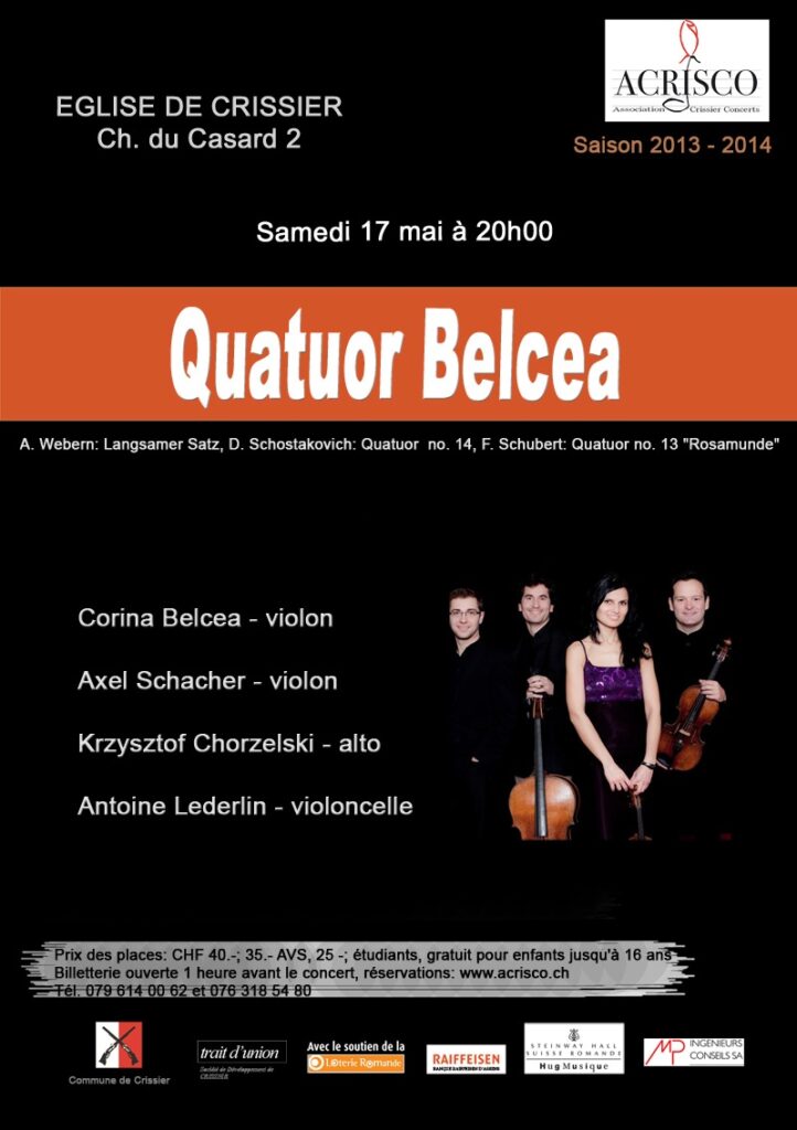 Affiche quatuor Belcea